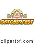 Vector of Happy Cartoon Oktoberfest German Lady by Cory Thoman