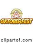 Vector of Happy Cartoon Oktoberfest German Lady by Cory Thoman