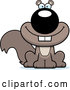 Vector of Happy Cartoon Sitting Squirrel by Cory Thoman