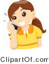 Vector of Happy Girl Talking on Cell Phone by BNP Design Studio