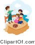 Vector of Happy Group of Children Playing Peter Pan by BNP Design Studio