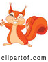 Vector of Happy Squirrel Holding out His Arms by Pushkin