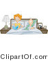 Vector of Husband Snoring While His Wife Reads a Book in Bed by BNP Design Studio