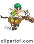Vector of Jockey Guy Racing a Horse by Toonaday