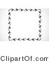 Vector of Leaf Border Frame - Black and White Web Design Element by BestVector