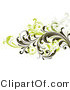 Vector of Leafy Floral Vines Background Design Version 1 by OnFocusMedia