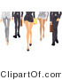 Vector of Legs of a Business Girls and Boys Walking Forward by BNP Design Studio