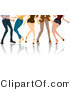 Vector of Legs of Dancing Girls and Boys by BNP Design Studio