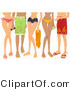 Vector of Legs of Summer Boys and Girls in Swim Wear by BNP Design Studio