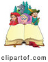 Vector of Little Red Riding Hood Open Book and Characters by Visekart