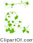 Vector of Lush Green Vines with Hearts - Background Border Design Elements by Elaineitalia