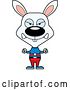 Vector of Mad Cartoon White Rabbit Super Hero by Cory Thoman