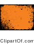Vector of Orange Floral Grunge Background Design with Blackend Edges by KJ Pargeter