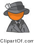 Vector of Orange Guy Dressed for a Night on the Town by Leo Blanchette