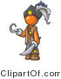 Vector of Orange Guy Pirate with a Hook Hand and a Sword by Leo Blanchette