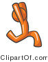 Vector of Orange Guy Running Away with His Arms in the Air by Leo Blanchette