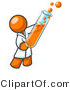 Vector of Orange Guy Scientist Holding a Test Tube by Leo Blanchette