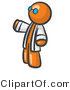 Vector of Orange Guy Scientist Wearing Blue Glasses and a Lab Coat by Leo Blanchette