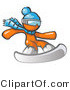 Vector of Orange Guy Snowboarder by Leo Blanchette