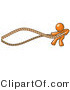 Vector of Orange Guy Struggling with Ropes by Leo Blanchette