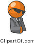 Vector of Orange Guy Wearing Shades and Wearing Business Suit by Leo Blanchette