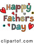 Vector of Patterned Sketched Happy Fathers Day Text with Hearts and Spirals by Prawny