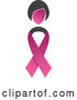 Vector of Pink Cancer Awareness Ribbon with a Lady's Head by ColorMagic