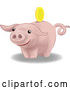 Vector of Pink Pig Bank by AtStockIllustration
