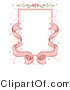 Vector of Pink Ribbons with Floral Wedding Background Frame Design by BNP Design Studio