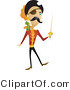 Vector of Pirate with Sword and Parrot by BNP Design Studio