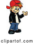 Vector of Please Little Boy in a Red Hat, Giving the Thumbs up by Dennis Holmes Designs