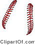 Vector of Red Baseball Stitching by Chromaco