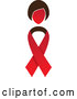 Vector of Red Children HIV Awareness Ribbon with a Lady's Head by ColorMagic