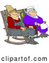Vector of Relaxed Cartoon Couple Sitting in Rocking Chairs by Djart