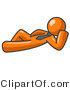 Vector of Relaxed Orange Guy Reclining by Leo Blanchette