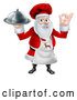 Vector of Santa Claus Chef Delivering Platter by AtStockIllustration