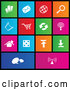 Vector of Set of Colorful Square Web Site Page Metro Style Icons by Cidepix