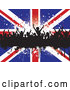 Vector of Silhouetted Dancers Stars and a Union Jack Flag by KJ Pargeter