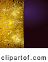 Vector of Sparkly Gold Mosaic and Purple Panel with Text Space by Elaineitalia