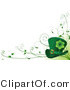 Vector of St. Patricks Day Theme with Leprechaun Hat and Vines - Background Design Element by Pushkin