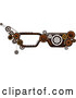 Vector of Steampunk Human Eye Glass Frames with Gears by BNP Design Studio