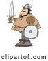 Vector of Viking Guy Holding a Sword and Shield by Djart