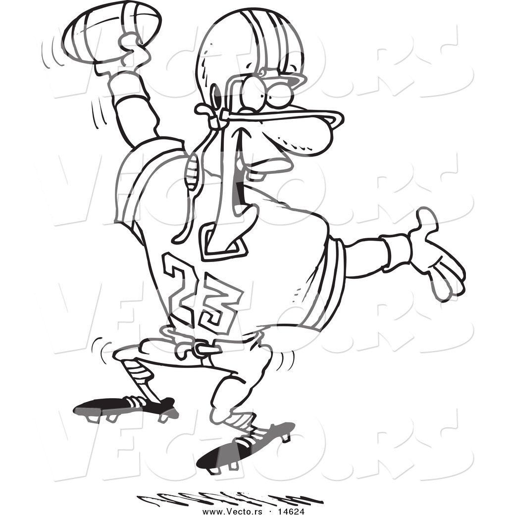 Cartoon American Football Players Drawing Stock Illustration - Download  Image Now - Muscular Build, Adult, Adults Only - iStock