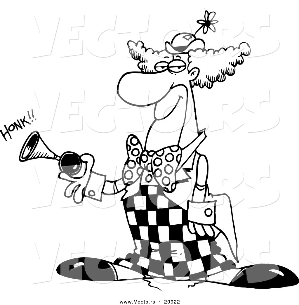 vector-of-a-cartoon-party-clown-honking-a-horn-coloring-page-outline-by-toonaday-20922.jpg