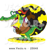 Cartoon Vector of a Crocodile Actor Bowing by Toonaday