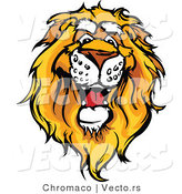 Cartoon Vector of a Friendly Cartoon African Lion Mascot by Chromaco