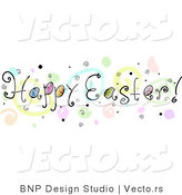 Cartoon Vector of a Happy Easter Banner by BNP Design Studio