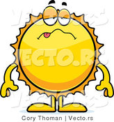 Cartoon Vector of a Sick Sun by Cory Thoman