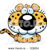 Cartoon Vector of Cute Happy Leopard Cub by Cory Thoman