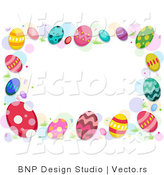 Cartoon Vector of Easter Egg Border by BNP Design Studio